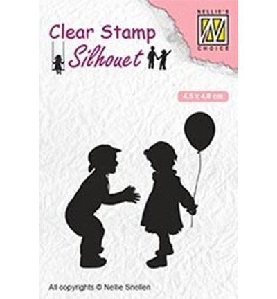 Stempel - Nellie`s Choice - SIL046 dzieci z balonikiem