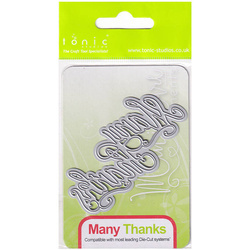 Wykrojnik - Tonic Studios - napis Many Thanks