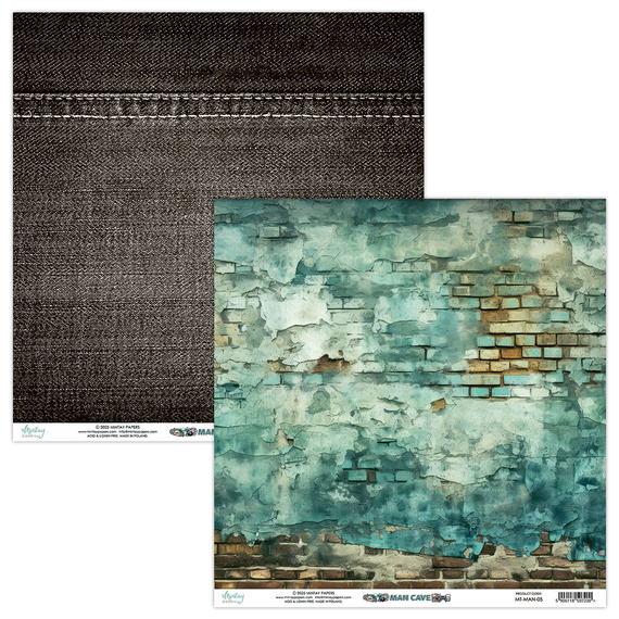 Zestaw papierów do scrapbookingu 20x20 - Mintay - Man Cave