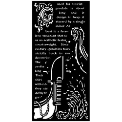 Szablon 3D 12x25cm - Stamperia - Venice gondola