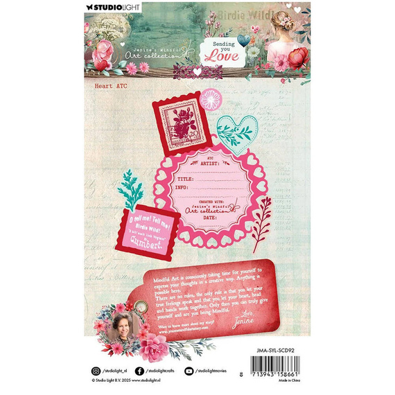 Wykrojnik do papieru i stempel - StudioLight - Heart ATC