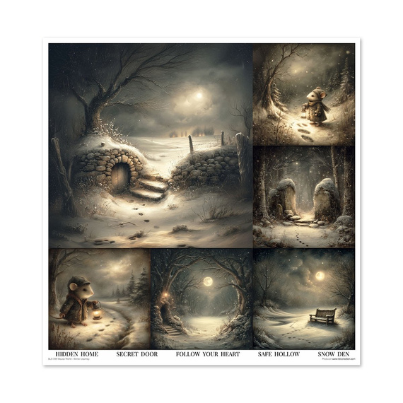Zestaw papierów do scrapbookingu 30x30 - Mouse World - Winter Journey - Itd Collection