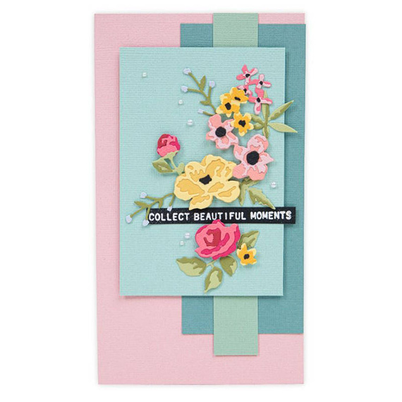 Wykrojnik Sizzix Thinlits - Brushstroke Flowers Mini by Tim Holtz kwiaty