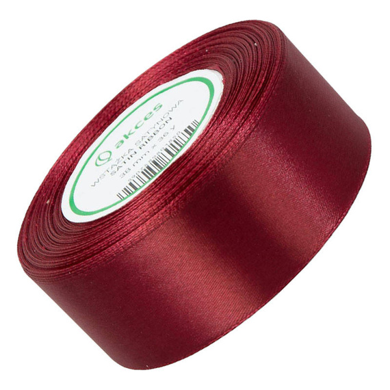 Wstążka satynowa bordowa 38mm - 32mb