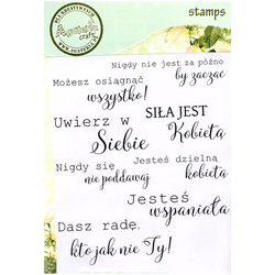 Stempel polimerowy - Zestaw napisów motywacyjnych - Agateria