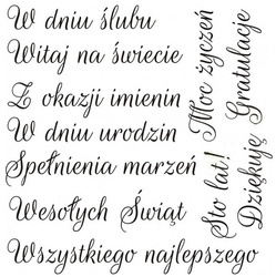 Stempel - Napisy na każdą okazję - zestaw - Agateria