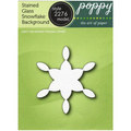 Wykrojnik - Poppystamps - Stained Glass Snowflake Background śnieżynka tło