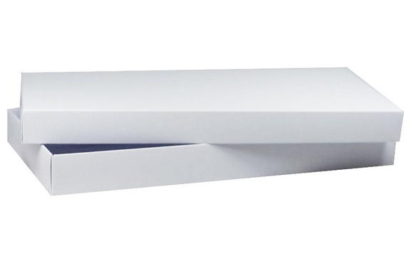 Pudełko pełne na kartkę DL białe - Rzeczy z papieru