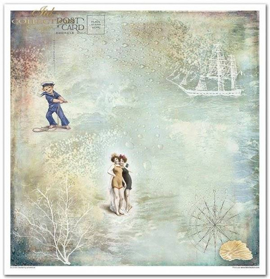 Zestaw papierów do scrapbookingu 30x30 - Seafaring adventure