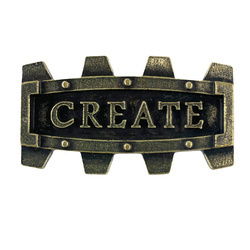 Ozdoba metalowa galwanizowana - Ramka Create