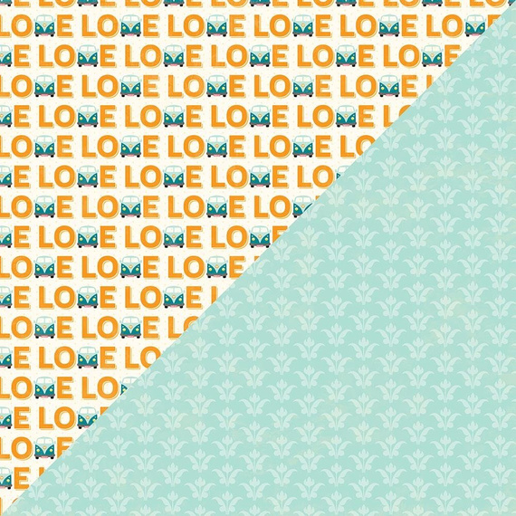 Papier do scrapbookingu 30x30 - Jillibeansoup - Bohemian Brew - Happiness