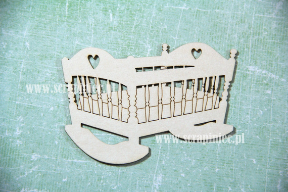 Tekturka Kołyska - łóżeczko na biegunach SC