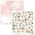 Papier z emementami do scrapbookingu 30x30 - Mintay - Bon Voyage
