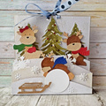 Wykrojnik - DPCraft - Zabawny renifer i kula śnieżna