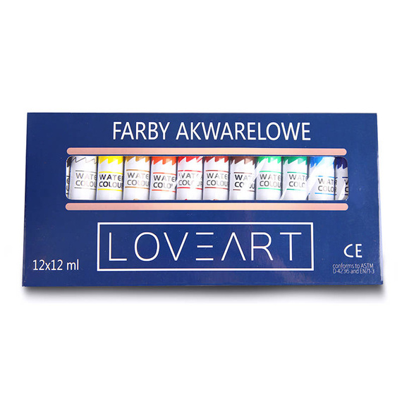 Farby akwarelowe LOVEART 12x12ml