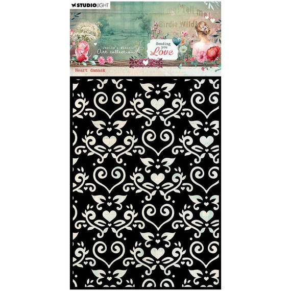 Maska mix media - StudioLight - Heart Damask