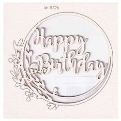 Tekturka Hi Summer Frame 03 Wishes - Happy Birthday  - Scrapiniec