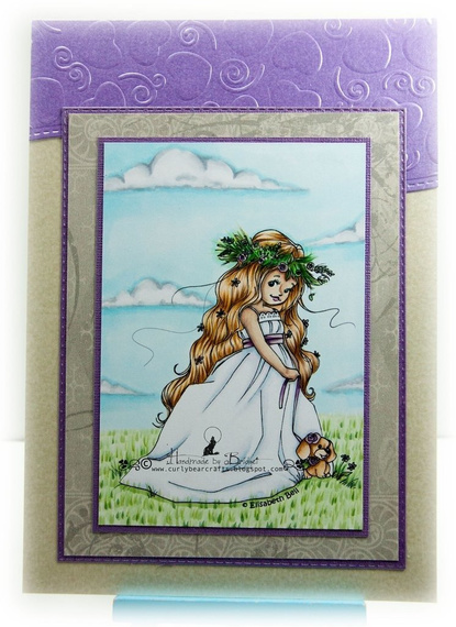 Stempel - Whimsy Stamps - Wedding Joy - dziewczynka z pieskiem