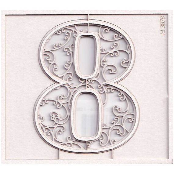 Tekturka monogram 8 - Monograce - 7cm - Scrapiniec
