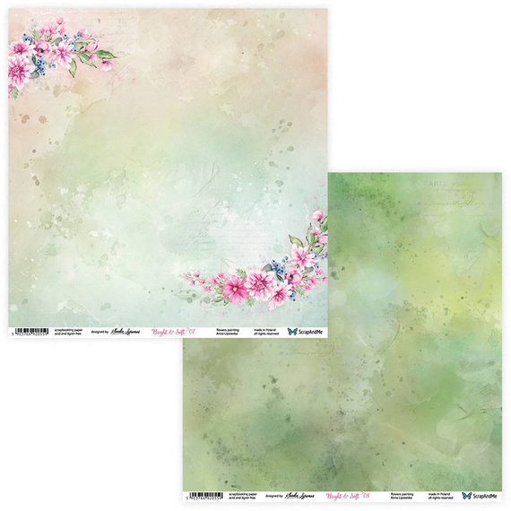 Zestaw papierów do scrapbookingu 30x30 - ScrapAndMe - Bright & Soft