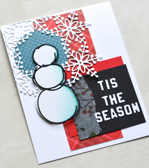 Wykrojnik - Memory Box - Scribble Snowman Outline bałwan kontur