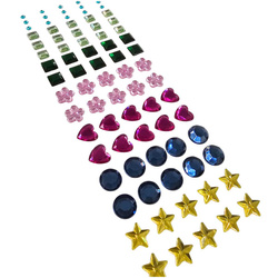 Kryształki samoprzylepne 80 sztuk - mix wzorów