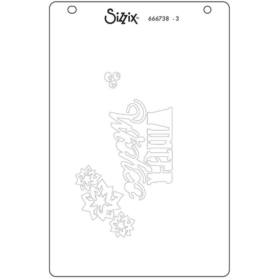 Szablony warstwowe mix media Layered Stencils - Sizzix - Winter Wishes #3