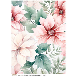 Papier ryżowy A4 - Scraplove - Pastel Background 2 - Świąteczne pastelowe tło 2