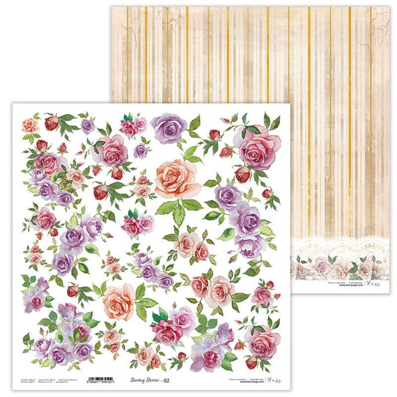 Zestaw papierów do scrapbookingu 30x30 - Lexi Design - Sewing Stories