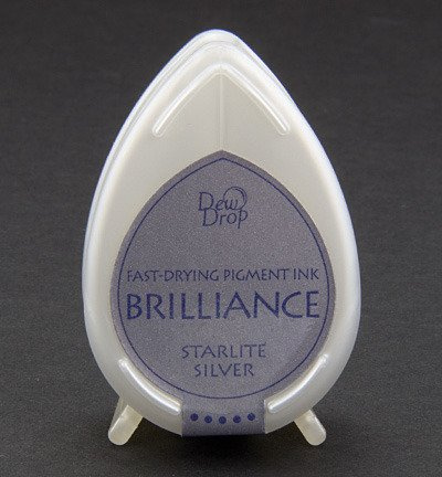 Szybkoschnący tusz pigmentowy Brilliance Drop - Starlite Silver - Tsukineko