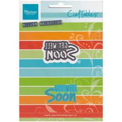 Wykrojnik - Marianne Design - Get Well Soon CR1318 napis życzenia zdrowia