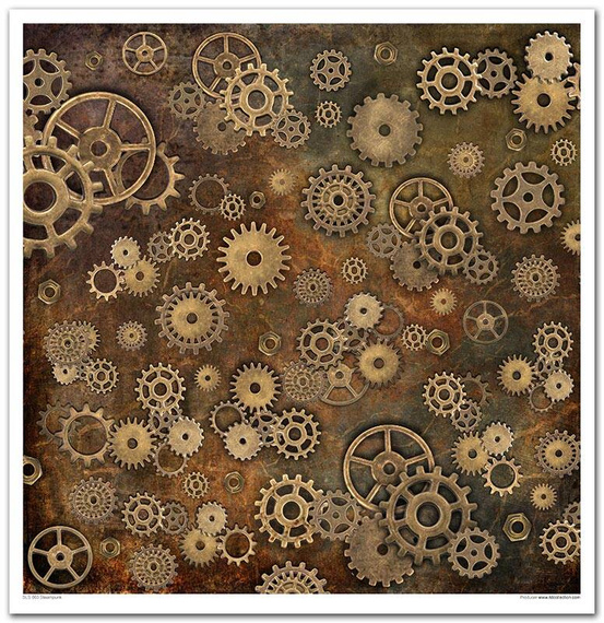 Zestaw papierów do scrapbookingu 30x30 - Steampunk