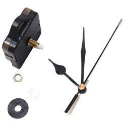 Mechanizm do zegara długi + wskazówki proste 7,2cm