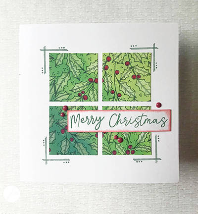 Stempel polimerowy - Julie Hickey - Jolly Holly Christmas ostrokrzew