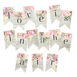 Papierowy banerek / die cut Love in Bloom - P13