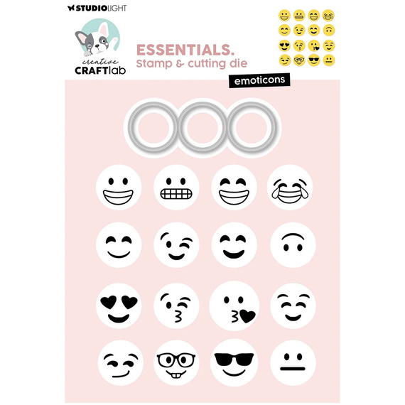 Wykrojnik do papieru i stempel - StudioLight - Die Emoticons emotikony