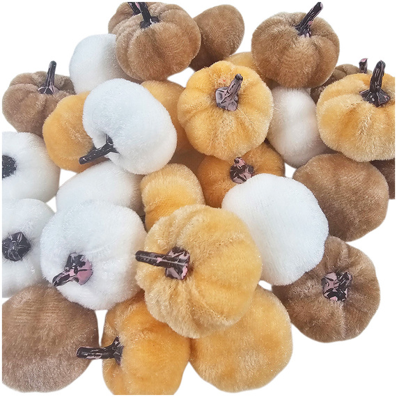 Dynie welurowe 28 szt 3x3 cm - jasne odcienie