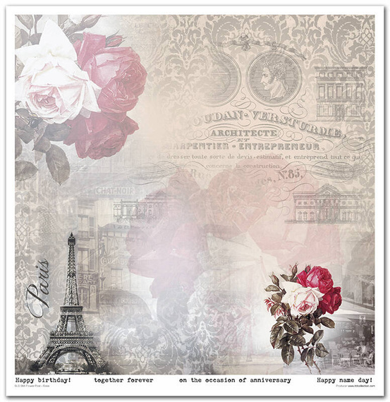 Zestaw papierów do scrapbookingu 30x30 - Itd Collection - Flower Post - Rose