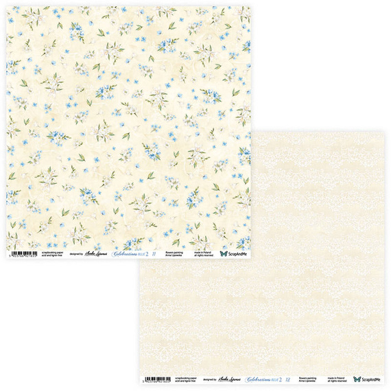 Zestaw papierów do scrapbookingu 30x30 - ScrapAndMe - Celebrations Blue 2