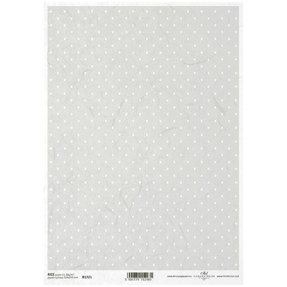 Papier ryżowy do decoupage w kropki  ITD-R1721 - A4 
