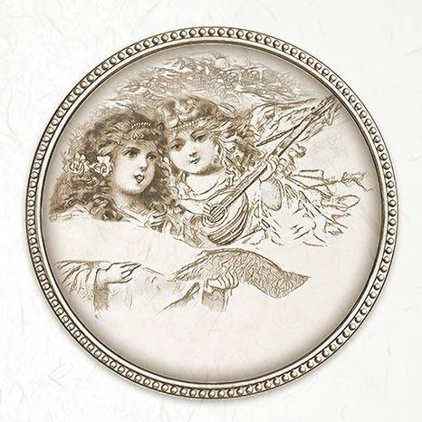 Zestaw papierów ryżowych - ITD RSM059 anioły vintage