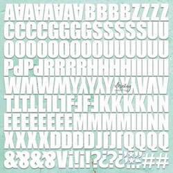 Tekturki Mintay Chippies - Dekor - Monograms 2 alfabet