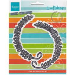 Wykrojnik - Marianne Design - Laurel with heart - gałązki, listki z serduszkiem