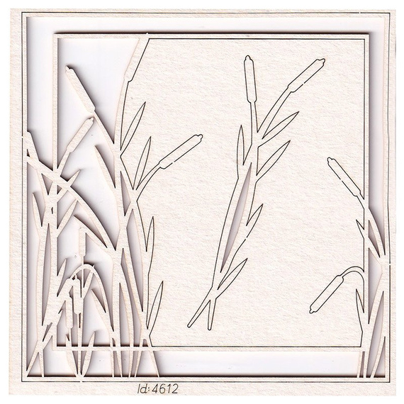 Tekturka - Water plants - Cattail square frame - Pałka wodna ramka kwadrat - Scrapiniec