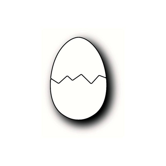 Wykrojnik - Poppystamps - Cracked Egg / pęknięte jajko