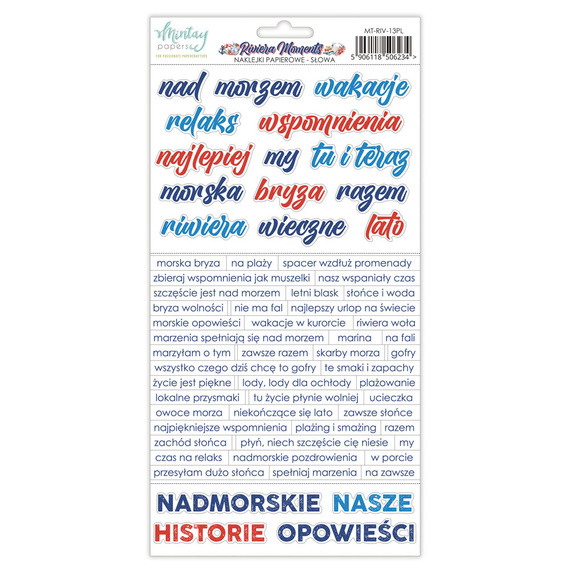 Naklejki - Mintay - Riviera Moments - Słowa polskie