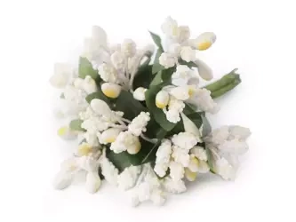 Bukiecik / kaszka ryżyk dekoracyjny kremowy