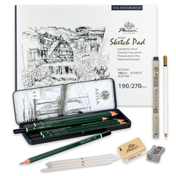 Zestaw do szkicowania z szkicownikiem A5 - kompletny zestaw dla rysowników