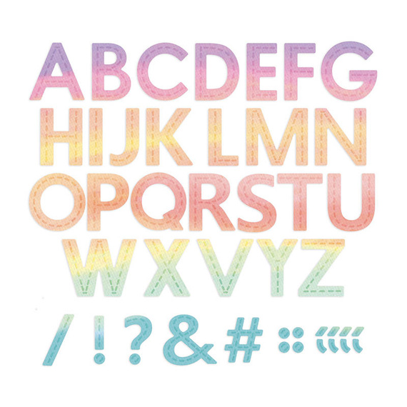 Wykrojnik - DPCraft - Alfabet z przeszyciem