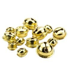 Dzwoneczki metalowe złote 10,12,14,18mm 110szt